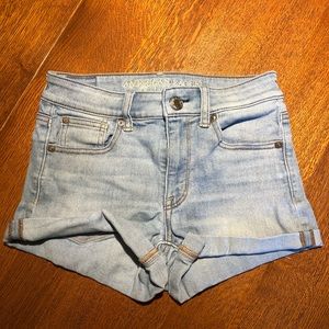 American Eagle Light Wash Denim Shorts